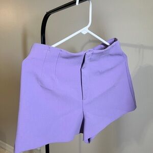 Zara Purple Skorts with Tailored Cut
